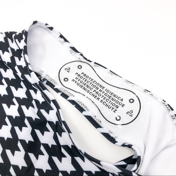 Black & White Bikini | Houndstooth Print Swimsuit - Picture 6 of 7